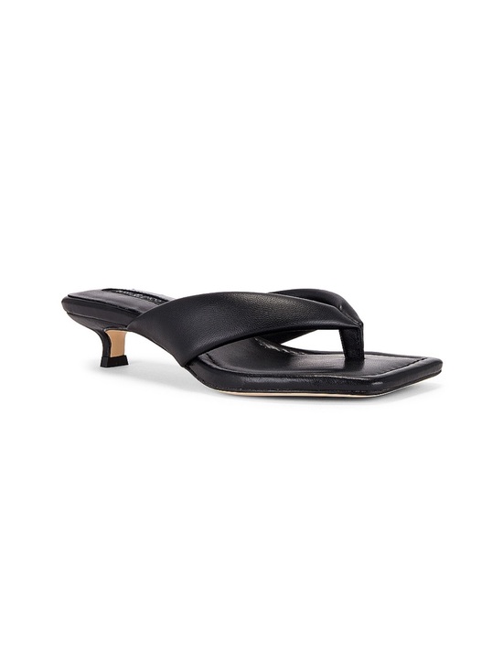 Tony Bianco Shoes - Revolve Tony Bianco Tropic Mule Black Square-Toe Thong Sandals 6